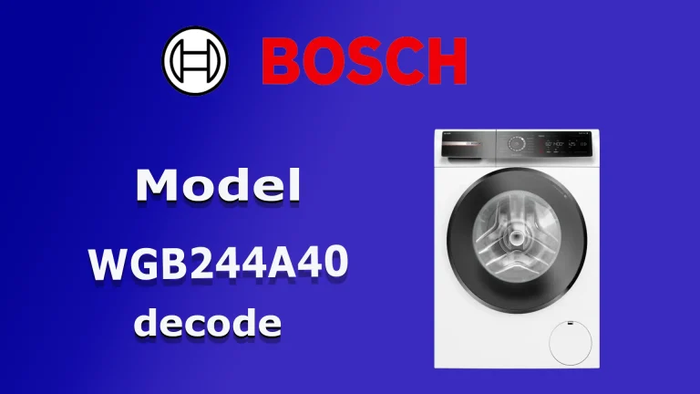 Afkodning af Bosch Vaskemaskine Modelnumre