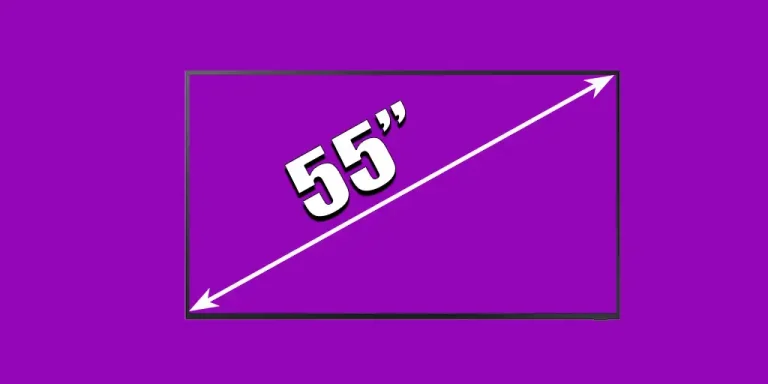 Hvor bred er et 55-tommer TV: Dimensioner af et 55-tommer TV