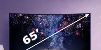 Hvor bred er et 65-tommer TV? : dimensioner på et 65-tommer TV
